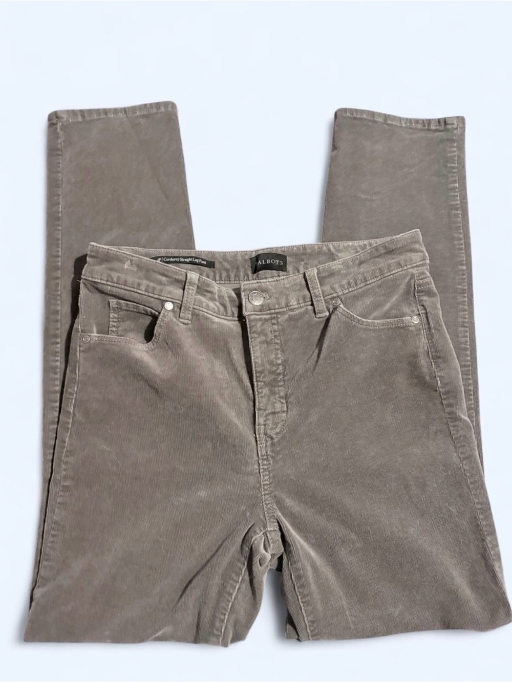 Talbots Straightleg Corduroys in Gray